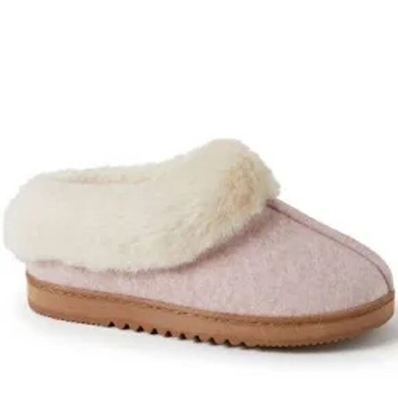 Dearfoam Women's Chloe Soft Knit Clog Slipper Pink Size 7-8 Medium - Picture 2 of 4